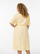 Shirt dress in linen and viscose with a tie belt, Yellow, Model image number 2