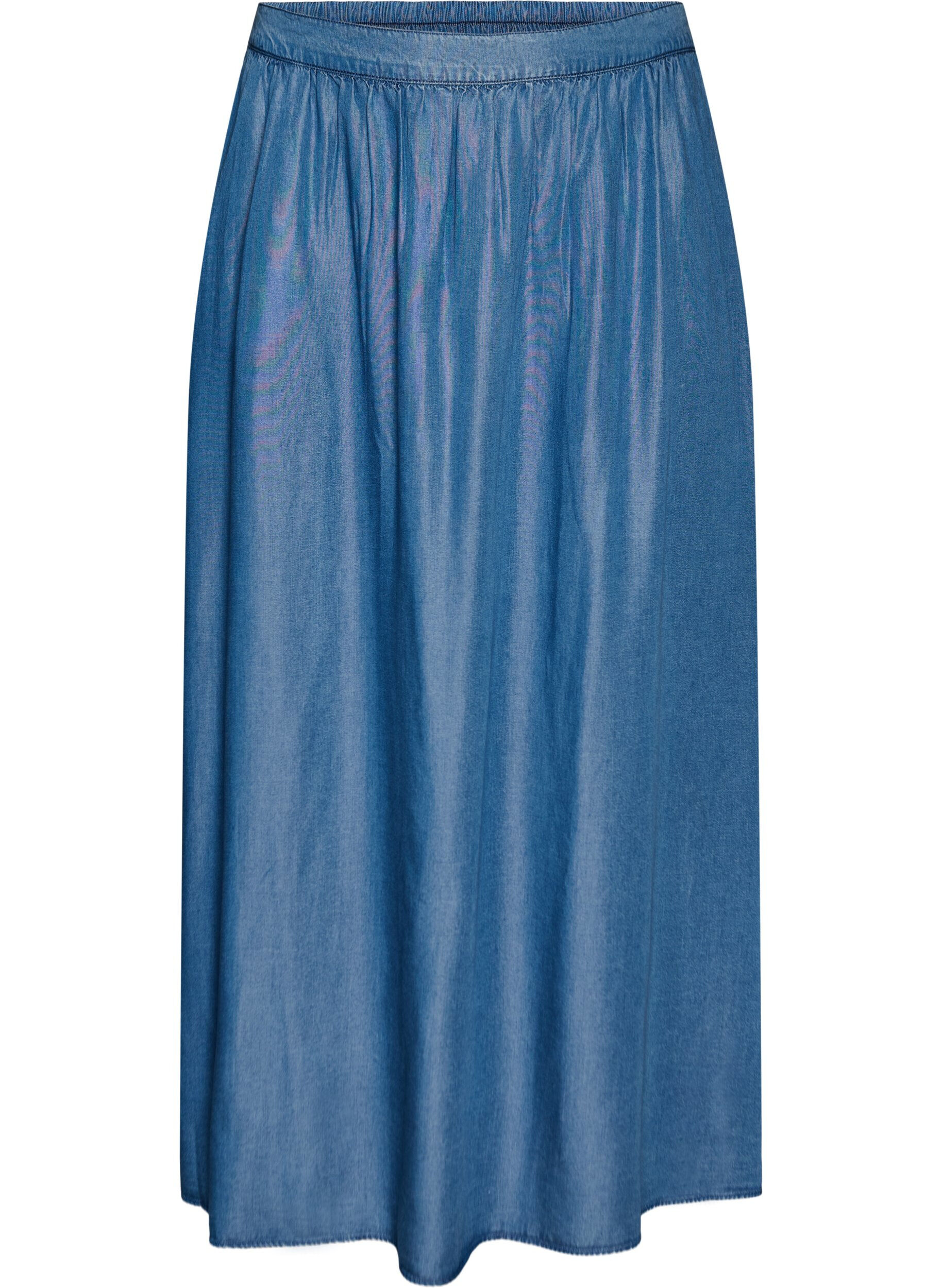 Maxi skirt with a denim look in TENCEL&trade; lyocell