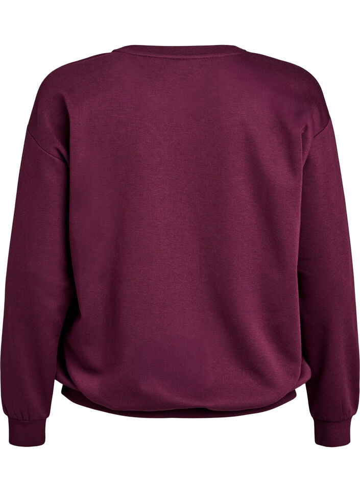 Sweatshirt with front motif, Red, Packshot image number 1
