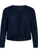 Jersey cardigan with texture and tie front, Blue, Packshot image number 0
