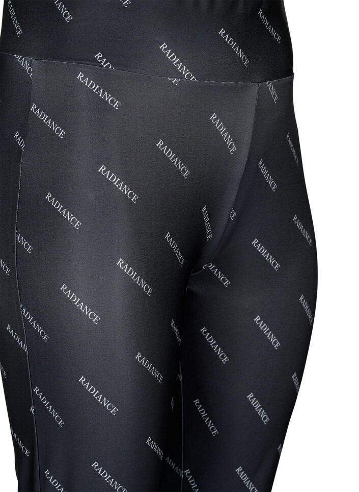 Leggings with text print, Black Radiance, Packshot image number 2