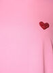 T-shirt with a sequin heart and colourful back print, Pink, Packshot image number 2