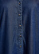 Denim-look dress with button fastening and ruffle sleeves, Blue, Packshot image number 2
