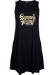 Sleeveless cotton dress with a-shape, Black W. Summer, Packshot image number 0
