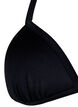 Solid coloured triangle bikini top, Black, Packshot image number 2