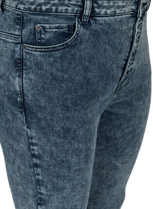 Cropped Bea jeans with extra high waist, Blue Snow Wash, Packshot image number 2