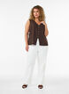 Sleeveless vest with a V-neck and buttons, Brown, Model image number 1