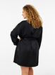 Satin kimono with belt, Black, Model image number 1