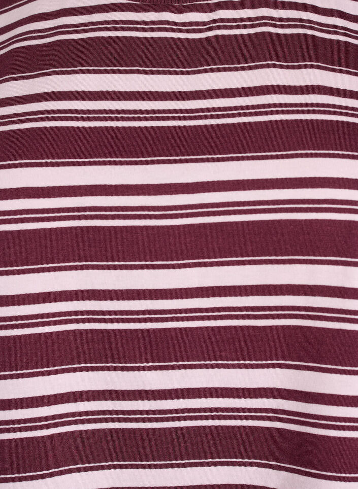 Boxy T-shirt with striped pattern, Red, Packshot image number 2