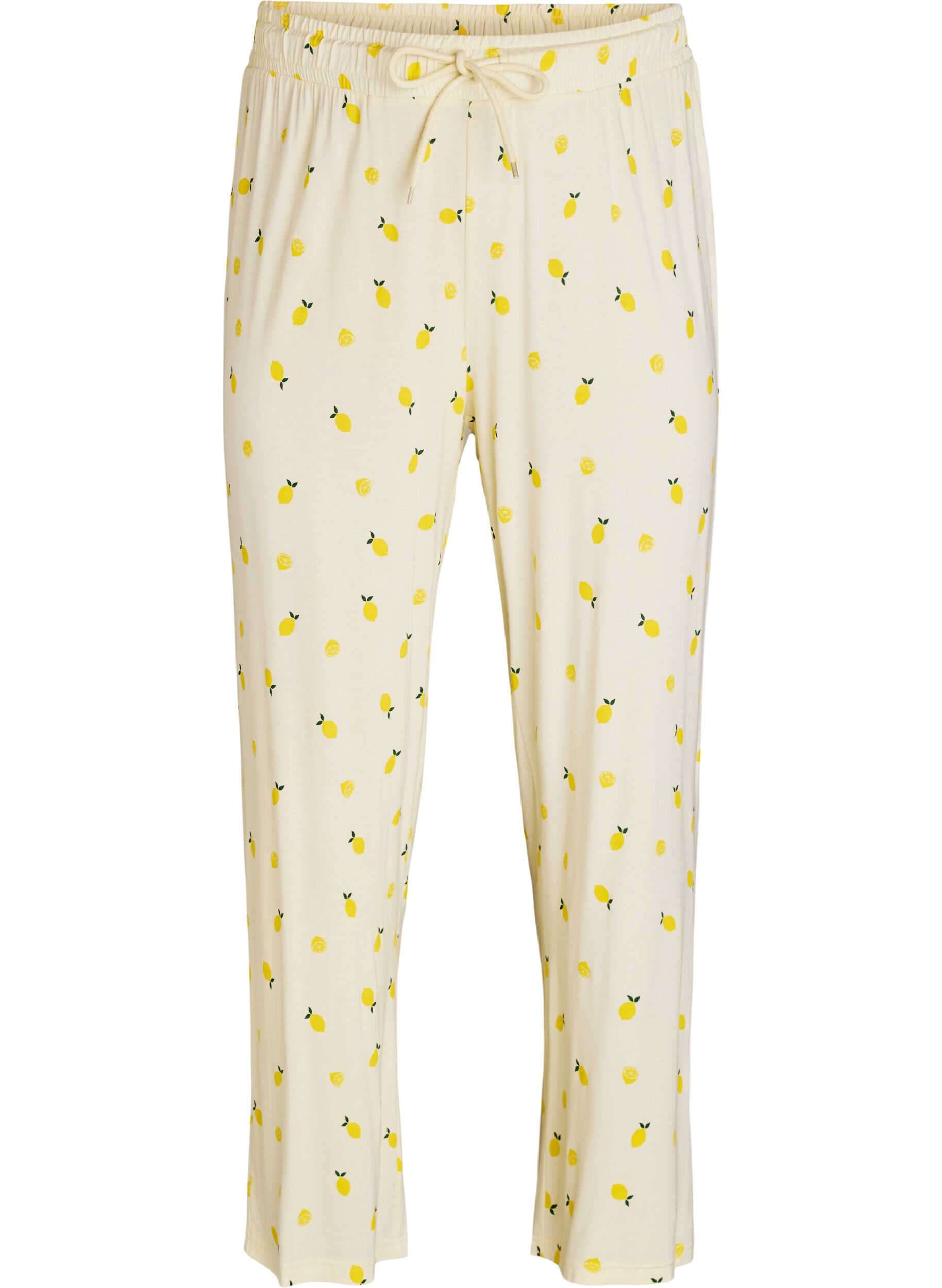 Pyjama trousers in soft jersey with high waist and fruit print