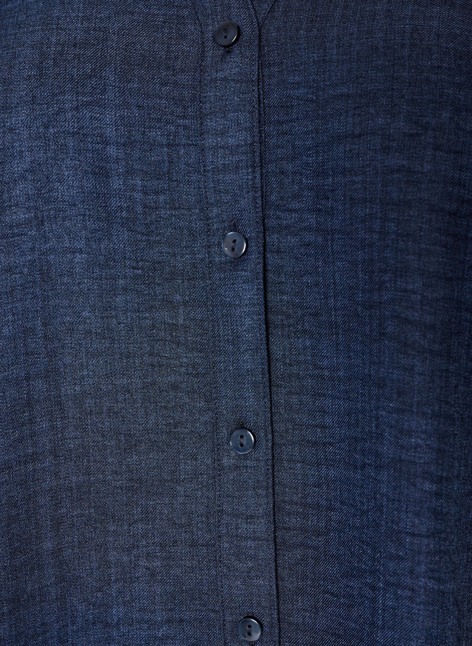 ZizzifashionLoose shirt with V-neck, Blue, Packshot image number 2