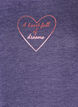 Short sleeve nightgown with text print, Purple, Packshot image number 2