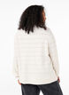 Knitted blouse with round neck and lace pattern, Birch Mel., Model image number 1