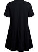Short A-line dress in cotton muslin, Black, Packshot image number 1