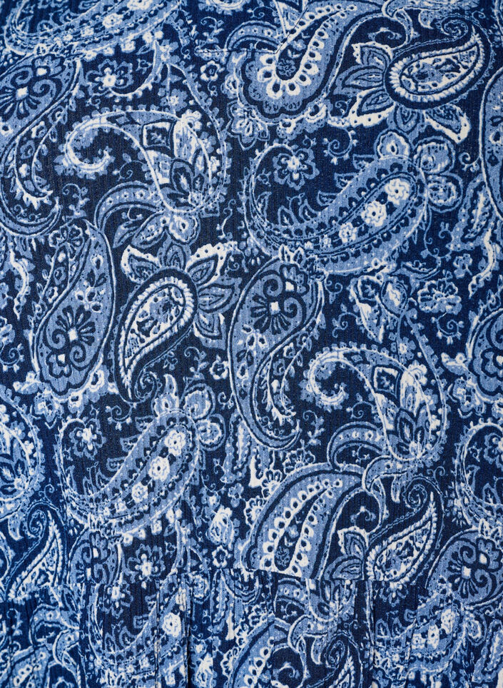 Patterned dress with panels, Blue, Packshot image number 2