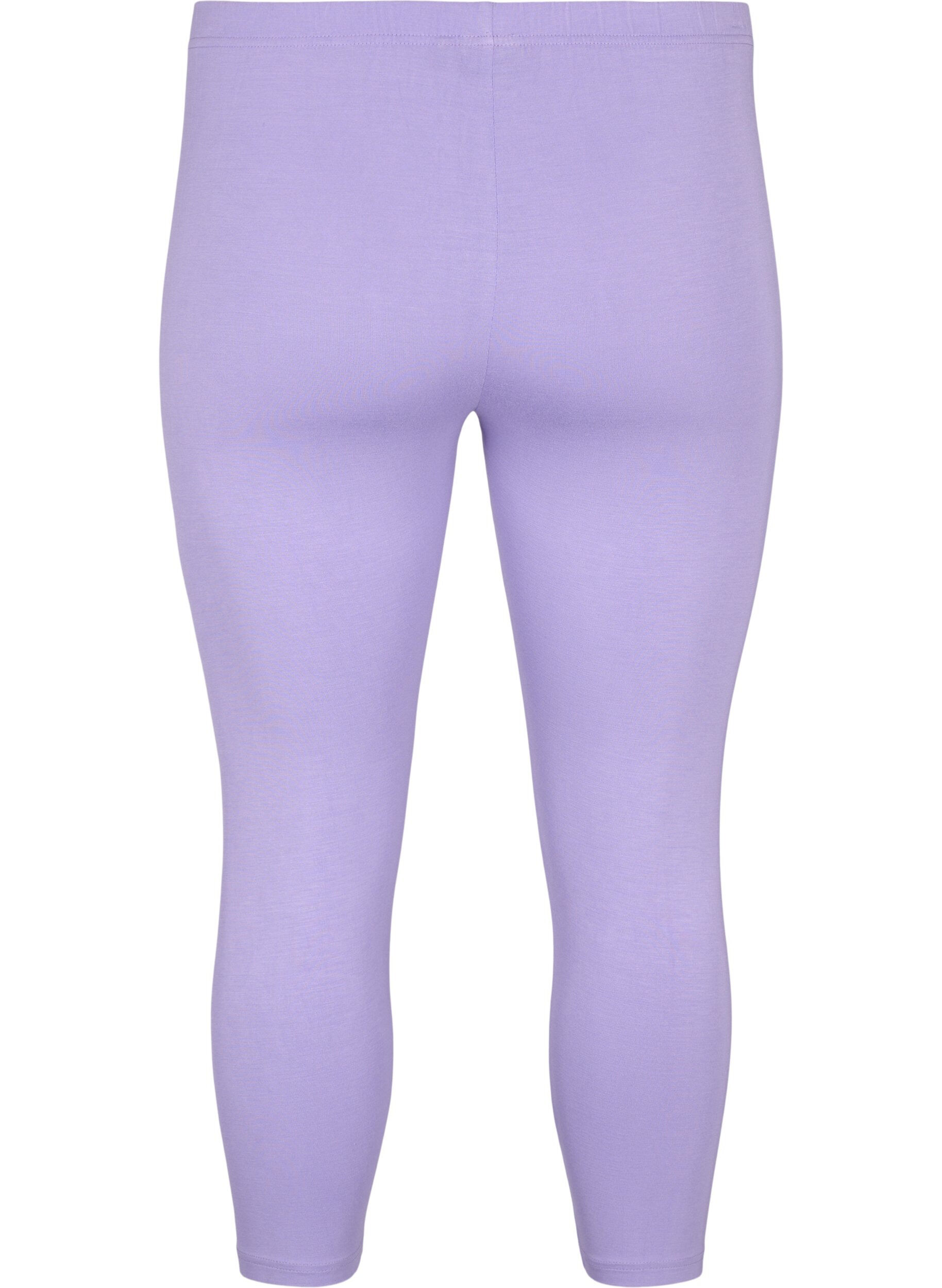 Zizzifashion Basic 3/4-length viscose leggings, Purple, Packshot image number 1