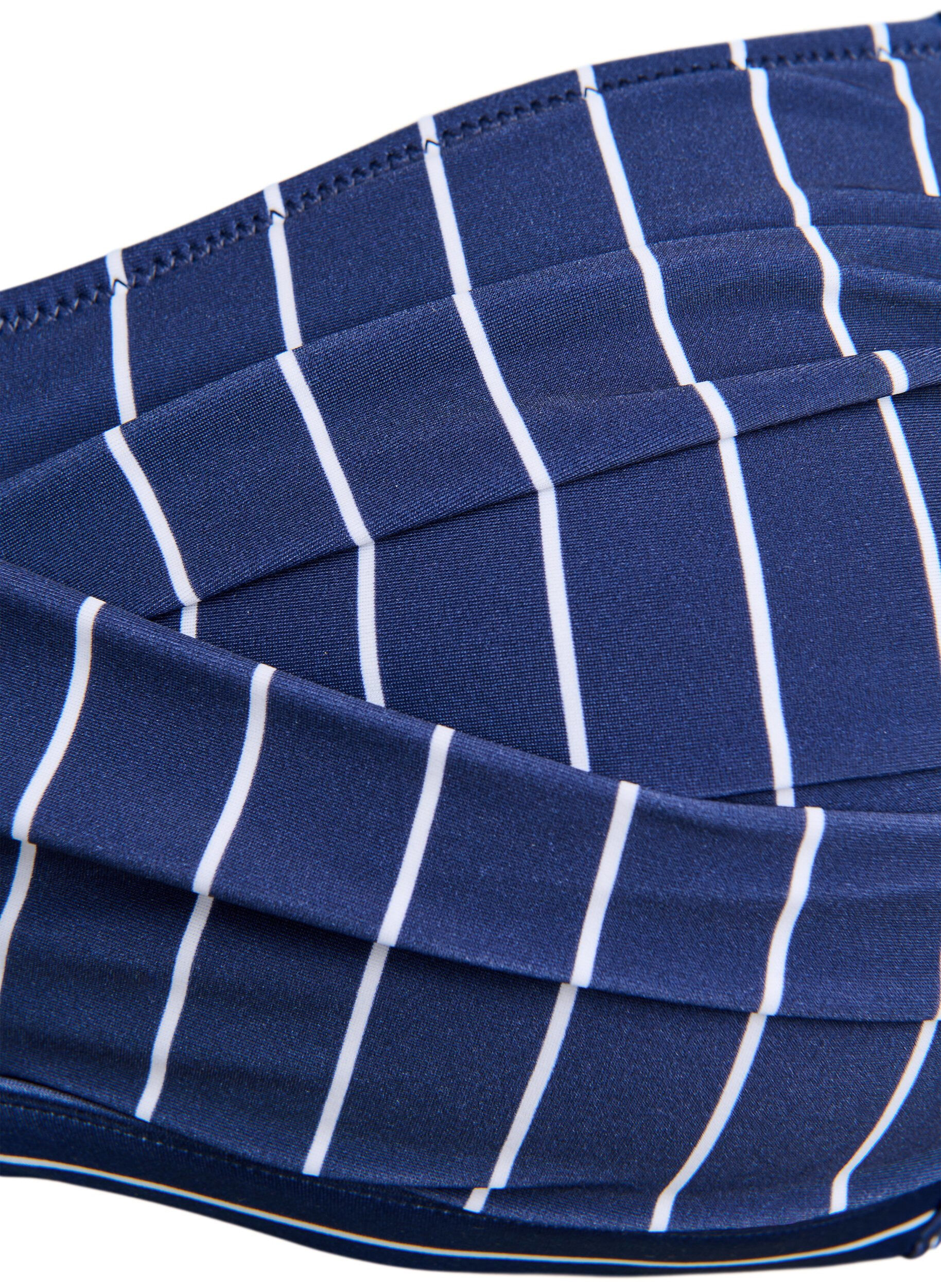 Zizzifashion Padded bikini top with print, Blue, Packshot image number 2