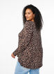 Leopard print blouse with long sleeves, Brown, Model image number 2