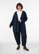 Long cardigan with pockets, Blue, Model image number 1