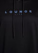 Sweatshirt with hood and print, Black, Packshot image number 2