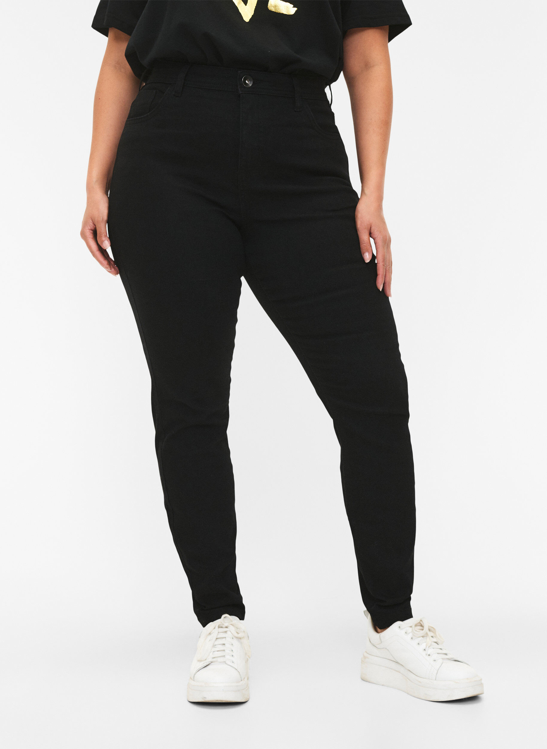 Zizzifashion Jeans with super slim fit, Black, Model image number 2