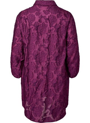 Long jacquard shirt, Dark Purple, Packshot image number 1