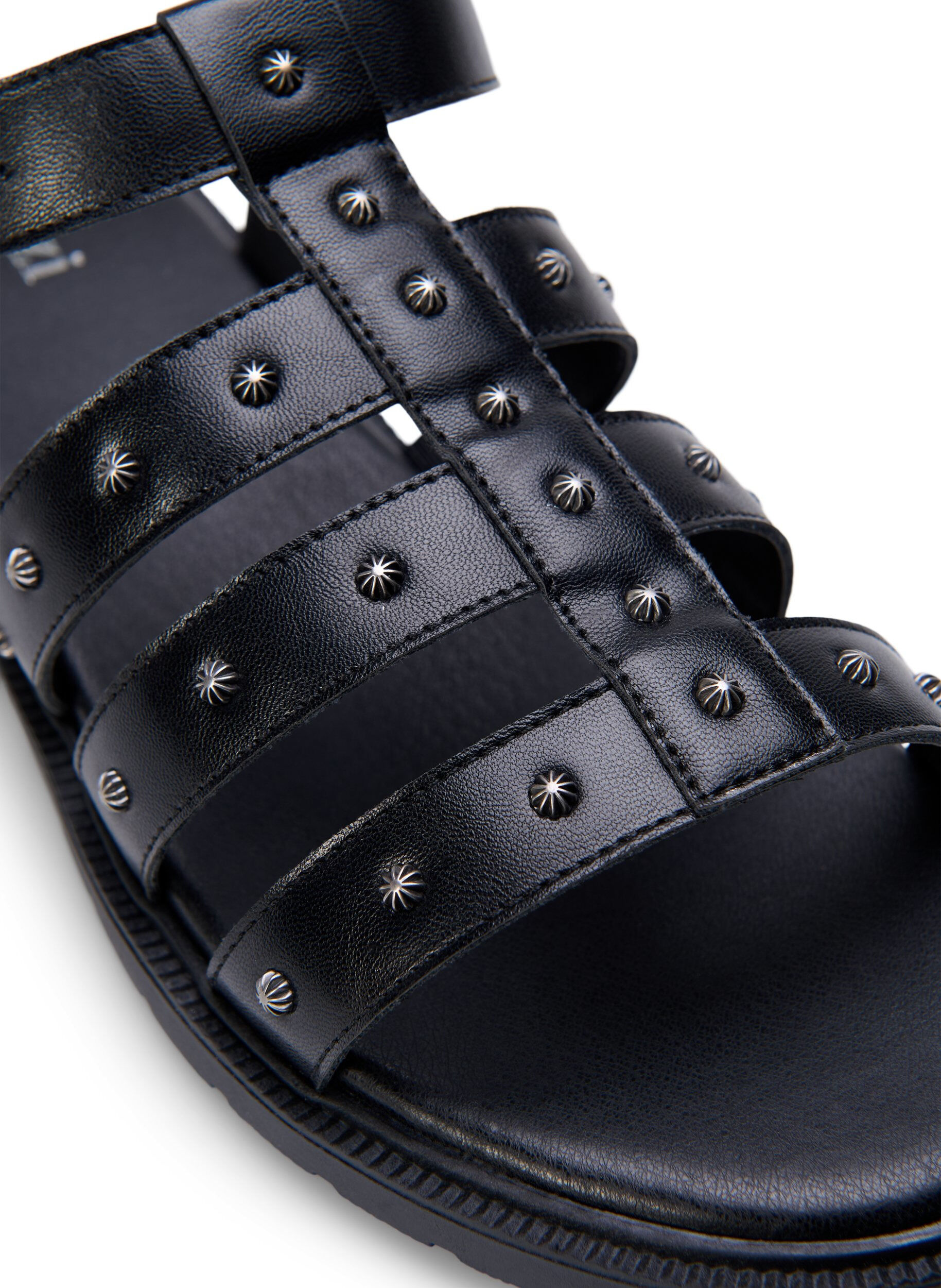 Zizzifashion Wide fit - Sandal with studs, Black, Packshot image number 3
