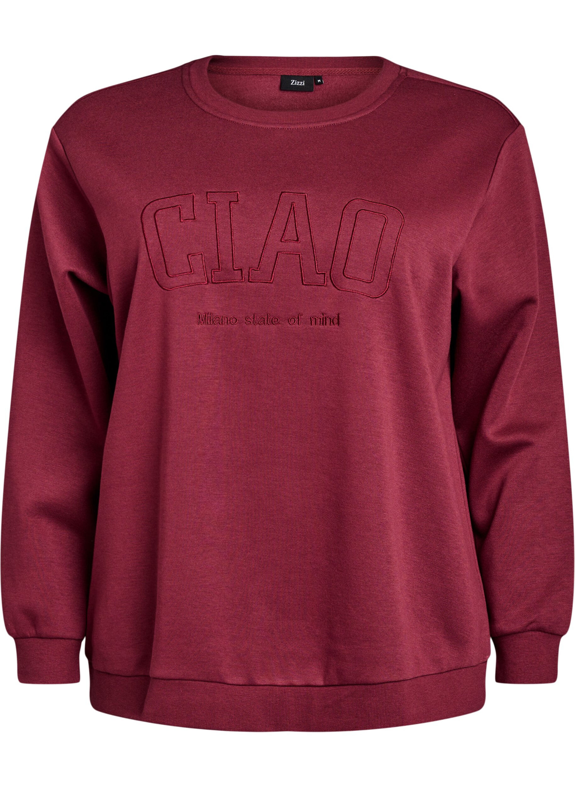 Sweatshirt with embroidered Milan motif
