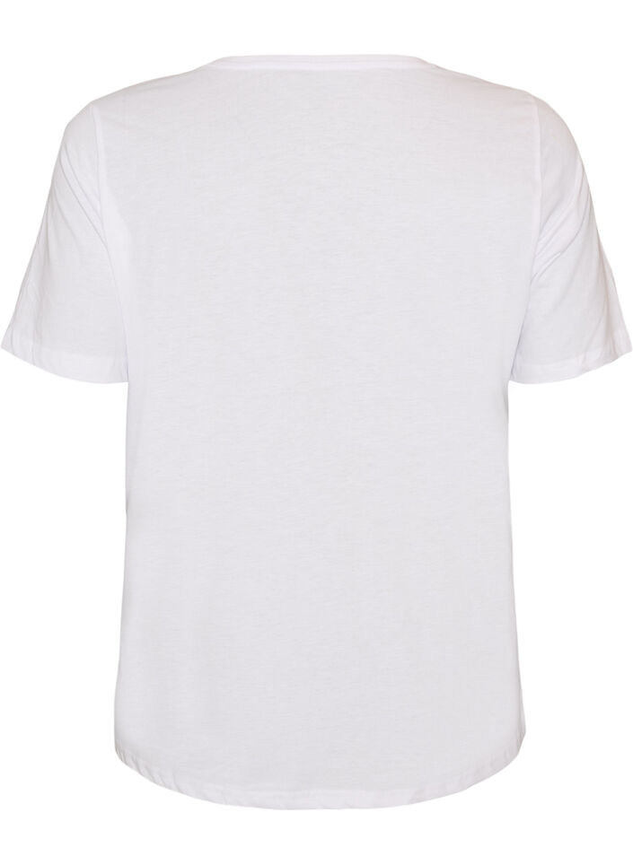 T-shirt with motif, White, Packshot image number 1