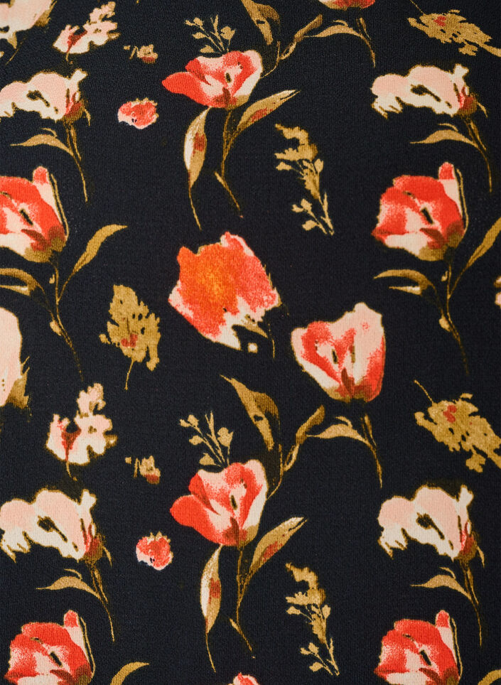 Dress with print and short sleeves, Black, Packshot image number 2