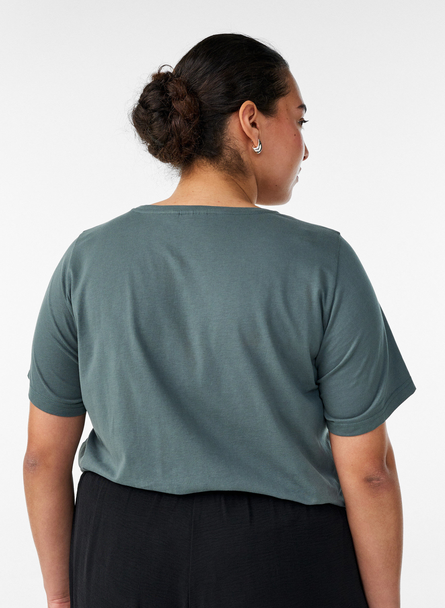 ZizzifashionT-shirt with motif, Green, Model image number 2