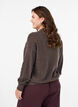 Knitted blouse with organic cotton and merino wool, Brown, Model image number 2