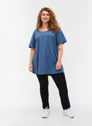 Long short-sleeved t-shirt in cotton , Bering Sea, Model image number 2