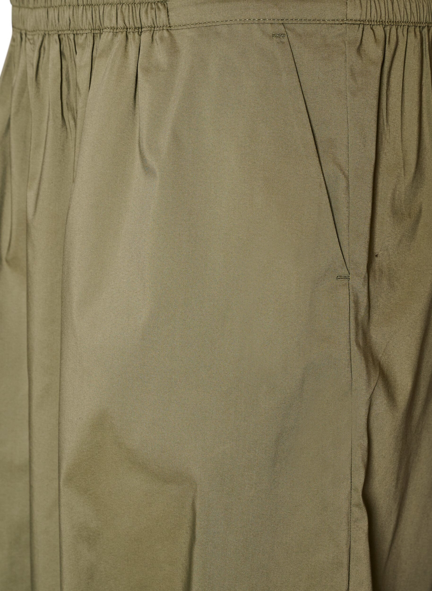 Zizzifashion Balloon trousers with pockets and an elasticated waistband, Green, Packshot image number 2