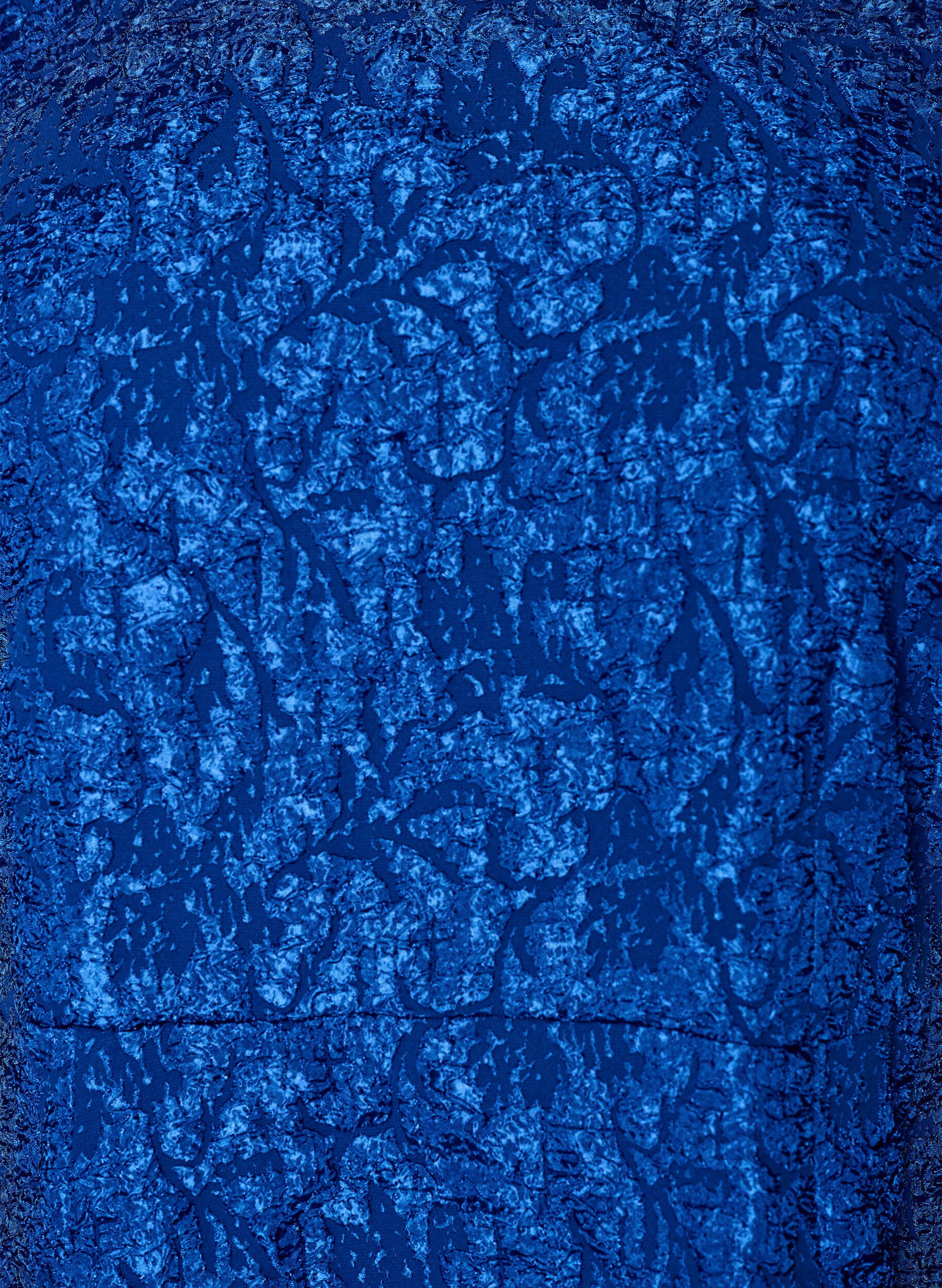 ZizzifashionJacquard dress with puff sleeves and A-line, Blue, Packshot image number 2