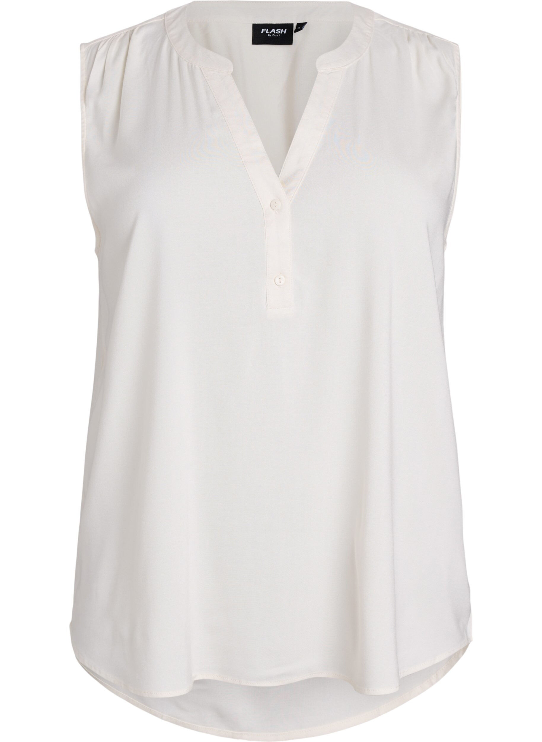Zizzifashion FLASH - Sleeveless viscose blouse, Vanilla, Packshot image number 0