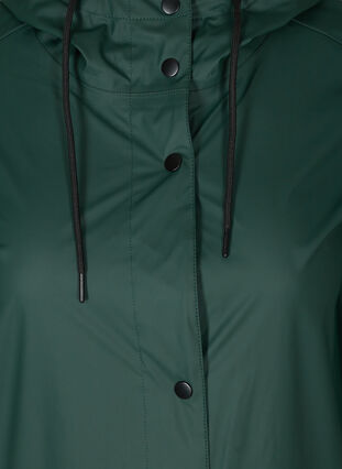 Hooded raincoat with taped seams, Darkest Spruce, Packshot image number 2