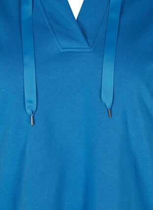 Sweatshirt with hood and slits, Daphne Blue, Packshot image number 2