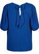 Short-sleeved blouse with a bow at the back, Estate Blue, Packshot image number 1