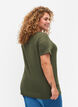 Ribbed T-shirt with LENZING™ ECOVERO™ Viscose, Thyme, Model image number 1