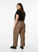 High-waisted cargo trousers, Beige, Model image number 1
