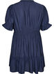 Short viscose dress with ruffle details, Blue, Packshot image number 1