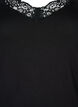 Viscose top with lace edge, Black, Packshot image number 2