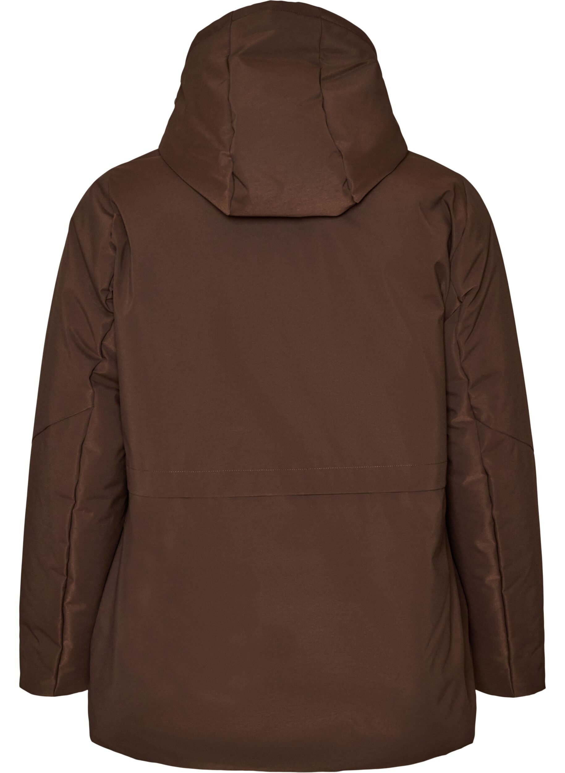 ZizzifashionWinter jacket with hood and adjustable waist, Brown, Packshot image number 1