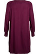 Short knitted dress with raglan sleeves and a centre seam, Red, Packshot image number 1