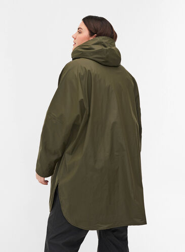 Rain poncho with hood, Forest Night, Model image number 1