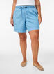 Denim-look shorts with an elasticated waist and drawstring, Light Blue, Model image number 3
