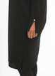 Viscose knit dress with glitter and slits, Black w. DTM Lurex, Model image number 2