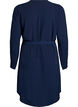 Long-sleeved shirt dress with tie belt, Blue, Packshot image number 1