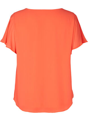 Short-sleeved blouse, Living Coral, Packshot image number 1